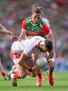 11 September 2021; Ronan McNamee of Tyrone in action against Pádraig O'Hora of Mayo during the GAA Football All-Ireland Senior Championship Final match between Mayo and Tyrone at Croke Park in Dublin. Photo by Piaras Ó Mídheach/Sportsfile