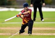 11 September 2021; Abbie McKnight of Bready bats during the Clear Currency Women’s All-Ireland T20 Cup Final match between Bready cricket club and Pembroke cricket club at Bready Cricket Club in Tyrone. Photo by Ben McShane/Sportsfile