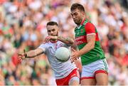 11 September 2021; Aidan O'Shea of Mayo in action against Ronan McNamee of Tyrone during the GAA Football All-Ireland Senior Championship Final match between Mayo and Tyrone at Croke Park in Dublin. Photo by Brendan Moran/Sportsfile