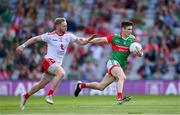 11 September 2021; Conor Loftus of Mayo in action against Frank Burns of Tyrone during the GAA Football All-Ireland Senior Championship Final match between Mayo and Tyrone at Croke Park in Dublin. Photo by Ramsey Cardy/Sportsfile