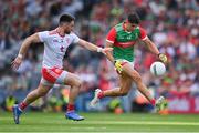 11 September 2021; Tommy Conroy of Mayo in action against Pádraig Hampsey of Tyrone during the GAA Football All-Ireland Senior Championship Final match between Mayo and Tyrone at Croke Park in Dublin. Photo by Ramsey Cardy/Sportsfile