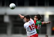 11 September 2021; Oisín Mullin of Mayo in action against Conor McKenna of Tyrone during the GAA Football All-Ireland Senior Championship Final match between Mayo and Tyrone at Croke Park in Dublin. Photo by David Fitzgerald/Sportsfile