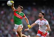 11 September 2021; Tommy Conroy of Mayo in action against Pádraig Hampsey of Tyrone during the GAA Football All-Ireland Senior Championship Final match between Mayo and Tyrone at Croke Park in Dublin. Photo by Ray McManus/Sportsfile