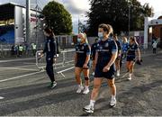 11 September 2021; Leinster players including Jenny Murphy arrive before the Vodafone Women’s Interprovincial Championship Round 3 match between Leinster and Munster at Energia Park in Dublin. Photo by Harry Murphy/Sportsfile