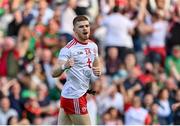 11 September 2021; Cathal McShane of Tyrone celebrates after scoring his side's first goal during the GAA Football All-Ireland Senior Championship Final match between Mayo and Tyrone at Croke Park in Dublin. Photo by Brendan Moran/Sportsfile