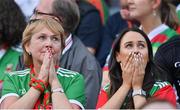 11 September 2021; Mayo fan's react after their side missed a penalty during the GAA Football All-Ireland Senior Championship Final match between Mayo and Tyrone at Croke Park in Dublin. Photo by Brendan Moran/Sportsfile