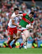 11 September 2021; Stephen Coen of Mayo in action against Conor McKenna of Tyrone during the GAA Football All-Ireland Senior Championship Final match between Mayo and Tyrone at Croke Park in Dublin. Photo by David Fitzgerald/Sportsfile