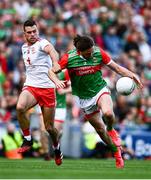 11 September 2021; Pádraig O'Hora of Mayo in action against Darren McCurry of Tyrone during the GAA Football All-Ireland Senior Championship Final match between Mayo and Tyrone at Croke Park in Dublin. Photo by David Fitzgerald/Sportsfile