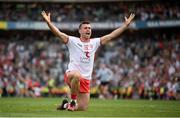 11 September 2021; Darren McCurry of Tyrone celebrates after his side's victory during the GAA Football All-Ireland Senior Championship Final match between Mayo and Tyrone at Croke Park in Dublin. Photo by Stephen McCarthy/Sportsfile