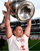 11 September 2021; Darren McCurry of Tyrone celebrates with the Sam Maguire Cup after his side's victory over Mayo in the GAA Football All-Ireland Senior Championship Final match at Croke Park in Dublin. Photo by Seb Daly/Sportsfile