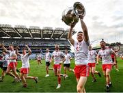 11 September 2021; Cathal McShane of Tyrone celebrates with the Sam Maguire cup after the GAA Football All-Ireland Senior Championship Final match between Mayo and Tyrone at Croke Park in Dublin. Photo by David Fitzgerald/Sportsfile