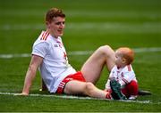 11 September 2021; Peter Harte of Tyrone with ten month old Ava after the GAA Football All-Ireland Senior Championship Final match between Mayo and Tyrone at Croke Park in Dublin. Photo by Ray McManus/Sportsfile