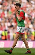 11 September 2021; Diarmuid O'Connor of Mayo after his side's defeat to Tyrone in the GAA Football All-Ireland Senior Championship Final match at Croke Park in Dublin. Photo by Seb Daly/Sportsfile