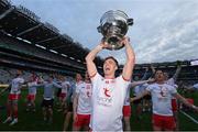 11 September 2021; Conor Meyler of Tyrone celebrates with the Sam Maguire Cup after the GAA Football All-Ireland Senior Championship Final match between Mayo and Tyrone at Croke Park in Dublin. Photo by Ramsey Cardy/Sportsfile
