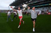 11 September 2021; Ronan McNamee of Tyrone and Ronan O'Neill celebrate with the Sam Maguire Cup after the GAA Football All-Ireland Senior Championship Final match between Mayo and Tyrone at Croke Park in Dublin. Photo by Ramsey Cardy/Sportsfile