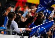 11 September 2021; Leinster supporters during the Vodafone Women’s Interprovincial Championship Round 3 match between Leinster and Munster at Energia Park in Dublin. Photo by Harry Murphy/Sportsfile