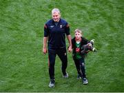 11 September 2021; Mayo manager James Horan with his son Eoghan after the GAA Football All-Ireland Senior Championship Final match between Mayo and Tyrone at Croke Park in Dublin. Photo by Daire Brennan/Sportsfile