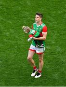 11 September 2021; Lee Keegan of Mayo with his one year old daughter Líle, after the GAA Football All-Ireland Senior Championship Final match between Mayo and Tyrone at Croke Park in Dublin. Photo by Daire Brennan/Sportsfile