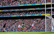11 September 2021; Darren McCurry of Tyrone scores his side's second goal during the GAA Football All-Ireland Senior Championship Final match between Mayo and Tyrone at Croke Park in Dublin. Photo by Ramsey Cardy/Sportsfile