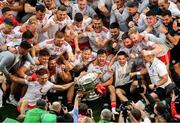 11 September 2021; Tyrone players celebrate with the Sam Maguire Cup after the GAA Football All-Ireland Senior Championship Final match between Mayo and Tyrone at Croke Park in Dublin. Photo by Daire Brennan/Sportsfile