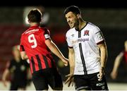 11 September 2021; Patrick Hoban of Dundalk reacts to a missed chance during the SSE Airtricity League Premier Division match between Longford Town and Dundalk at Bishopsgate in Longford. Photo by Michael P Ryan/Sportsfile