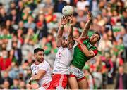 11 September 2021; Ronan McNamee of Tyrone, centre, in action against Darren Coen of Mayo during the GAA Football All-Ireland Senior Championship Final match between Mayo and Tyrone at Croke Park in Dublin. Photo by Seb Daly/Sportsfile
