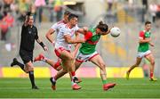 11 September 2021; Pádraig O'Hora of Mayo in action against Darren McCurry of Tyrone during the GAA Football All-Ireland Senior Championship Final match between Mayo and Tyrone at Croke Park in Dublin. Photo by Seb Daly/Sportsfile
