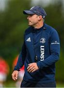 11 September 2021; Leinster U20 assistant coach Aaron Dundon during the Development Interprovincial match between Leinster XV and Ulster XV at the IRFU High Performance Centre, on the Sport Ireland Campus in Dublin. Photo by Seb Daly/Sportsfile