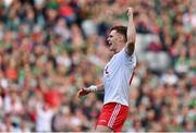 11 September 2021; Conor Meyler of Tyrone celebrates a score during the GAA Football All-Ireland Senior Championship Final match between Mayo and Tyrone at Croke Park in Dublin. Photo by Brendan Moran/Sportsfile