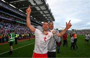 11 September 2021; Darren McCurry and Ronan O'Neill, right, of Tyrone celebrate following the GAA Football All-Ireland Senior Championship Final match between Mayo and Tyrone at Croke Park in Dublin. Photo by Stephen McCarthy/Sportsfile