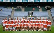 12 September 2021; The Armagh squad before the All-Ireland Premier Junior Camogie Championship Final match between Armagh and Wexford at Croke Park in Dublin. Photo by Ben McShane/Sportsfile