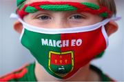 11 September 2021; Mayo supporter Harry Jordan, age 7, during the GAA Football All-Ireland Senior Championship Final match between Mayo and Tyrone at Croke Park in Dublin. Photo by Stephen McCarthy/Sportsfile