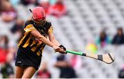 12 September 2021; Sophie O’Dwyer of Kilkenny scores her side's first goal during the All-Ireland Intermediate Camogie Championship Final match between Antrim and Kilkenny at Croke Park in Dublin. Photo by Ben McShane/Sportsfile