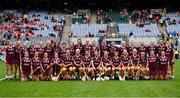 12 September 2021; The Galway squad before the All-Ireland Senior Camogie Championship Final match between Cork and Galway at Croke Park in Dublin. Photo by Ben McShane/Sportsfile
