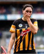 12 September 2021; A dejected Chloe Drain of Kilkenny leaves the pitch after her side's defeat in the All-Ireland Intermediate Camogie Championship Final match between Antrim and Kilkenny at Croke Park in Dublin. Photo by Ben McShane/Sportsfile