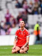 12 September 2021; Ashling Thompson of Cork reacts after her side's defeat in the All-Ireland Senior Camogie Championship Final match between Cork and Galway at Croke Park in Dublin. Photo by Ben McShane/Sportsfile