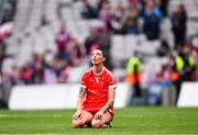 12 September 2021; Ashling Thompson of Cork reacts after her side's defeat in the All-Ireland Senior Camogie Championship Final match between Cork and Galway at Croke Park in Dublin. Photo by Ben McShane/Sportsfile