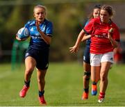 11 September 2021; Emma Tilly of Leinster during the PwC U18 Women’s Interprovincial Championship Round 3 match between Leinster and Munster at MU Barnhall in Leixlip, Kildare. Photo by Michael P Ryan/Sportsfile
