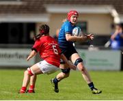 11 September 2021; Aoife Wafer of Leinster in action against Kira Fitzgerald of Munster during the PwC U18 Women’s Interprovincial Championship Round 3 match between Leinster and Munster at MU Barnhall in Leixlip, Kildare. Photo by Michael P Ryan/Sportsfile