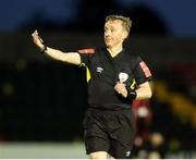 11 September 2021; Referee Derek Tomney during the SSE Airtricity League Premier Division match between Longford Town and Dundalk at Bishopsgate in Longford. Photo by Michael P Ryan/Sportsfile
