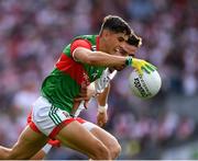 11 September 2021; Tommy Conroy of Mayo in action against Michael Plunkett of Mayo during the GAA Football All-Ireland Senior Championship Final match between Mayo and Tyrone at Croke Park in Dublin. Photo by Ray McManus/Sportsfile