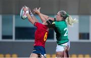 13 September 2021; Edel McMahon of Ireland competes in a lineout during the Rugby World Cup 2022 Europe Qualifying Tournament match between Spain and Ireland at Stadio Sergio Lanfranchi in Parma, Italy. Photo by Roberto Bregani/Sportsfile