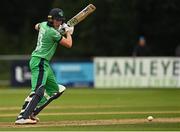 13 September 2021; Harry Tector of Ireland plays a shot to score the winning runs for his side during match three of the Dafanews International Cup ODI series between Ireland and Zimbabwe at Stormont in Belfast. Photo by Seb Daly/Sportsfile
