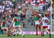 11 September 2021; Aidan O'Shea of Mayo in action against Ronan McNamee of Tyrone during the GAA Football All-Ireland Senior Championship Final match between Mayo and Tyrone at Croke Park in Dublin. Photo by Piaras Ó Mídheach/Sportsfile