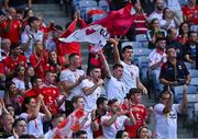 11 September 2021; Tyrone supporters during the GAA Football All-Ireland Senior Championship Final match between Mayo and Tyrone at Croke Park in Dublin. Photo by Piaras Ó Mídheach/Sportsfile