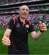 11 September 2021; Tyrone joint-manager Brian Dooher celebrates after the GAA Football All-Ireland Senior Championship Final match between Mayo and Tyrone at Croke Park in Dublin. Photo by Piaras Ó Mídheach/Sportsfile