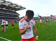 11 September 2021; Tiernan McCann of Tyrone celebrates after his side's victory in the GAA Football All-Ireland Senior Championship Final match between Mayo and Tyrone at Croke Park in Dublin. Photo by Piaras Ó Mídheach/Sportsfile