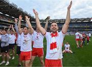 11 September 2021; Niall Sludden of Tyrone celebrates after his side's victory in the GAA Football All-Ireland Senior Championship Final match between Mayo and Tyrone at Croke Park in Dublin. Photo by Piaras Ó Mídheach/Sportsfile