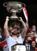 11 September 2021; Ronan McNamee of Tyrone lifts the Sam Maguire Cup after the GAA Football All-Ireland Senior Championship Final match between Mayo and Tyrone at Croke Park in Dublin. Photo by Piaras Ó Mídheach/Sportsfile