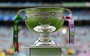 11 September 2021; The Sam Maguire Cup before the GAA Football All-Ireland Senior Championship Final match between Mayo and Tyrone at Croke Park in Dublin. Photo by Brendan Moran/Sportsfile